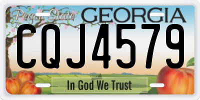 GA license plate CQJ4579
