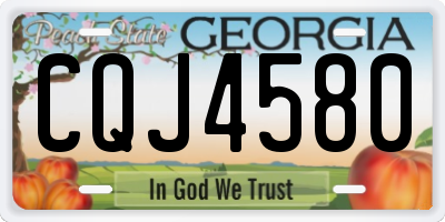 GA license plate CQJ4580