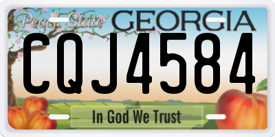 GA license plate CQJ4584