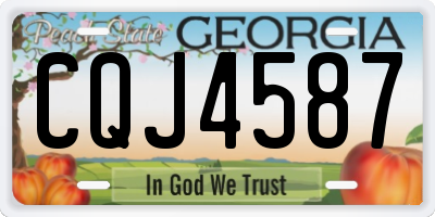 GA license plate CQJ4587