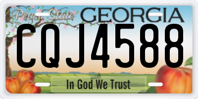 GA license plate CQJ4588