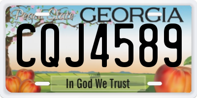 GA license plate CQJ4589