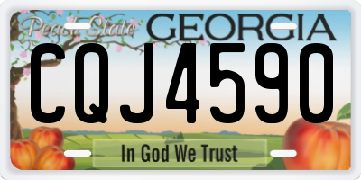 GA license plate CQJ4590