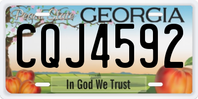 GA license plate CQJ4592