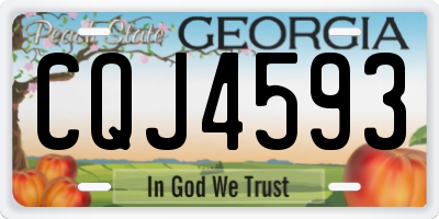 GA license plate CQJ4593