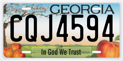 GA license plate CQJ4594