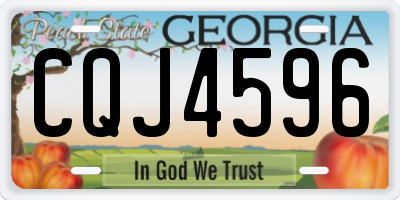GA license plate CQJ4596