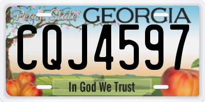 GA license plate CQJ4597