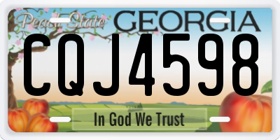 GA license plate CQJ4598