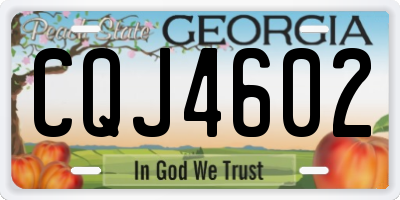 GA license plate CQJ4602