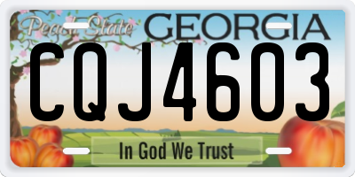 GA license plate CQJ4603