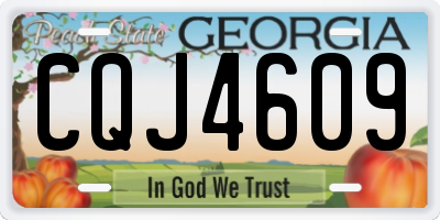 GA license plate CQJ4609