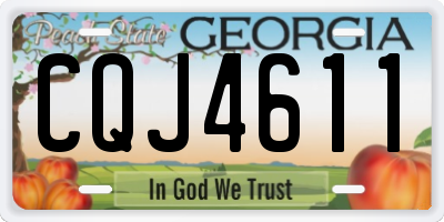 GA license plate CQJ4611