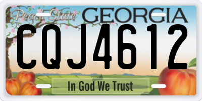 GA license plate CQJ4612