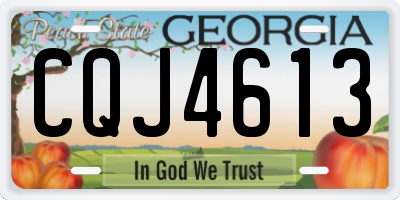 GA license plate CQJ4613