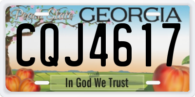 GA license plate CQJ4617