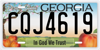 GA license plate CQJ4619
