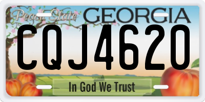 GA license plate CQJ4620