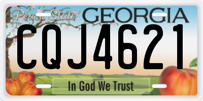 GA license plate CQJ4621