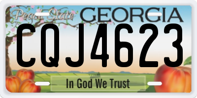GA license plate CQJ4623