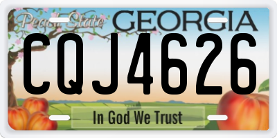 GA license plate CQJ4626