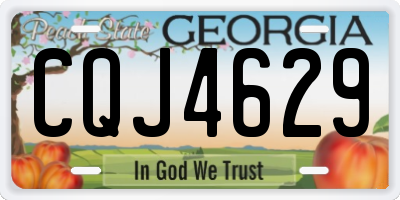 GA license plate CQJ4629