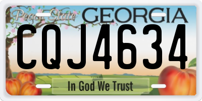 GA license plate CQJ4634