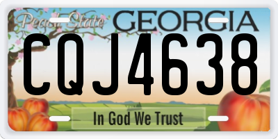 GA license plate CQJ4638