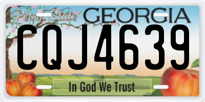 GA license plate CQJ4639
