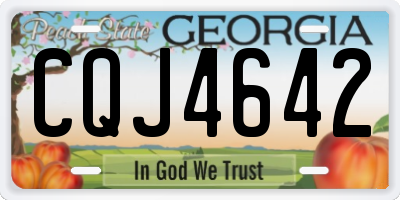 GA license plate CQJ4642