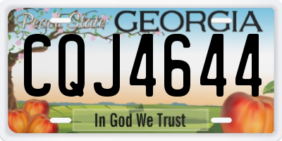 GA license plate CQJ4644