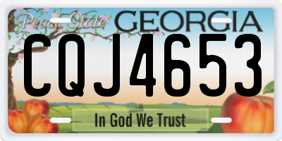 GA license plate CQJ4653