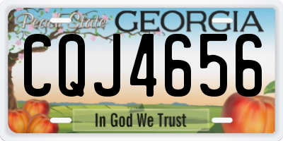 GA license plate CQJ4656