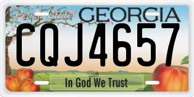 GA license plate CQJ4657