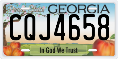 GA license plate CQJ4658
