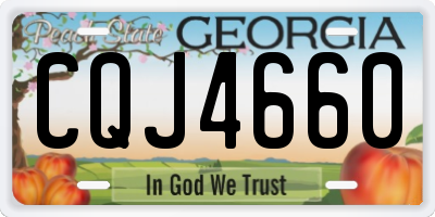 GA license plate CQJ4660
