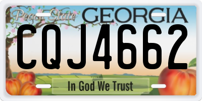 GA license plate CQJ4662