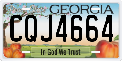 GA license plate CQJ4664