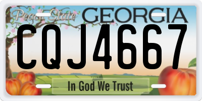 GA license plate CQJ4667