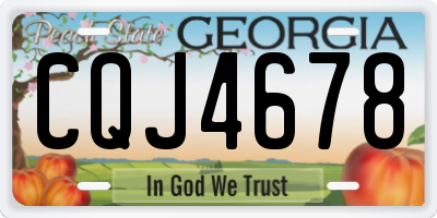 GA license plate CQJ4678