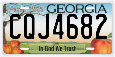 GA license plate CQJ4682