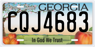 GA license plate CQJ4683