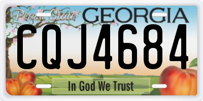 GA license plate CQJ4684