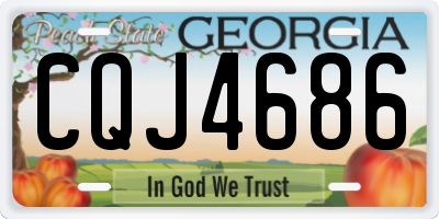 GA license plate CQJ4686