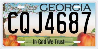 GA license plate CQJ4687