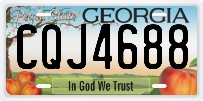 GA license plate CQJ4688