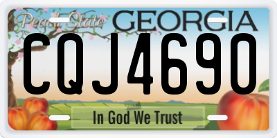 GA license plate CQJ4690