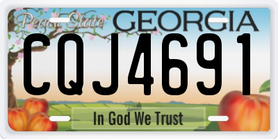 GA license plate CQJ4691