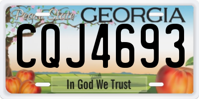 GA license plate CQJ4693