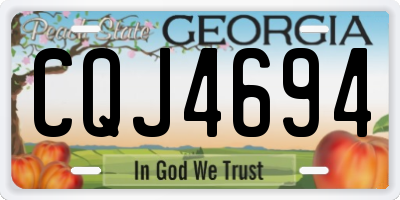 GA license plate CQJ4694